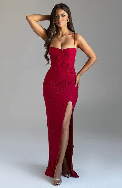 Vestido Dalary - Red Lined