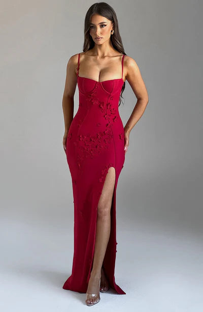 Vestido Dalary - Red Lined